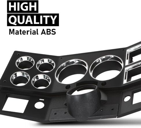 Dash Bezel Compatible with 1984 1985 1986 1987 Chevy GMC Truck with Air Conditioning (without Wiper Switch Hole) W/Lower Column Cover 14057869 in Saudi Arabia