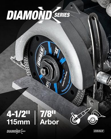 CRALY 7 Inch Ultra Thin Diamond Saw Blade for Circular Saw & Angle Grinder, 7/8 Inch Arbor, Cutting Wheel with Continuous Turbo Rim, Wet/Dry Cutting, for Granite, Concrete, Brick, Marble in Saudi Arabia