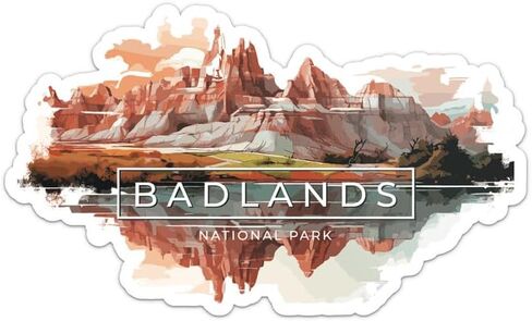ملصق Grand Teton National Park - شرس فينيل مقاوم للماء للسيارة ، الكمبيوتر المحمول ، الجدار ، النافذة ، زجاجة ماء ، حجم ملصق المصد - 3 '' الجانب الأطول in Kuwait