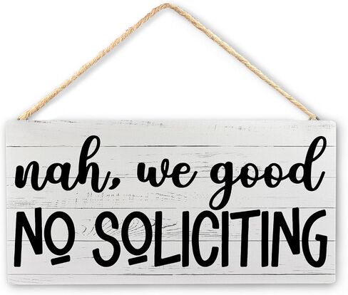 RYYCDOI Funny No Soliciting the Dog is Watching Wooden Plaque Signs Wall Hanging for Dog Owners, No Soliciting Sign for House, Funny No Soliciting Hanging Sign for Front Door Decorations, 8x10 Inch in Saudi Arabia