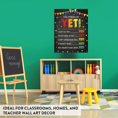 ملصقات ANDAS SCHOLS SCHALS SCHARCHOOL SCHOLSOOL SCHELL SCHELL SELLEST Signs ، 8.5 "X11" ، قوة بعد ، لا يمكنني القيام بذلك بعد ، ملصقات تحفيزية واحدة للـ PK لعلامات الفصل الدراسي لسلطة الفصول الدراسية حتى الآن in Kuwait