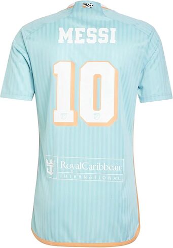 Adidas inter Miami Men's Lionel Messi #10 2024 Archive Alternate Aqua Jersey - JE6078 - IMCF 3 JSY N (US ، Alpha ، Large ، Strament ، Aqua) in Saudi Arabia