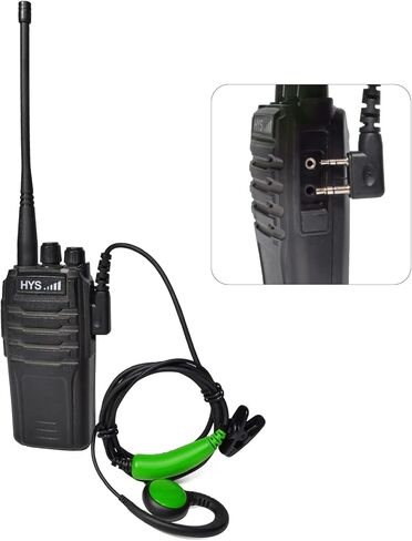 UAYESOK Pep-P13H2 مجموعة أدوات المراقبة لراديو كينوود ثنائي الدبوس لـ Baofeng Retevis H-777 RT21 TYT HYT PUXING جهاز اتصال لاسلكي، خطاف أذن من نوع K مع ميكروفون PTT (أحمر) in Saudi Arabia
