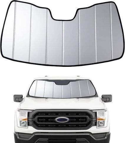 2021-2025 F150 Windshield Sun Shade for Ford F-150 2021 2022 2023 2024 2025 (Lariat, King Ranch, Platinum, XL XLT Limited Raptor) Automotive Car Front Window Sunscreen Sunshade in Saudi Arabia