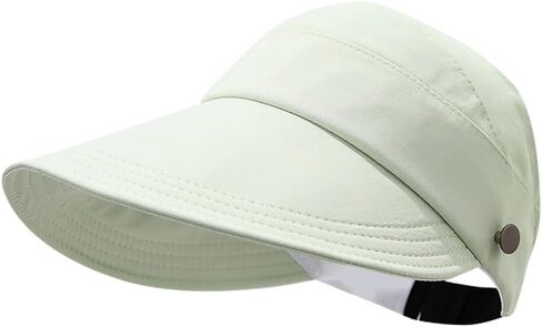 Sun Visor Hats for Women Summer UV Protection Adjustable Foldable Wide Brim Empty Top Cap for Outdoor Beach in Kuwait