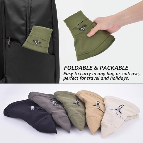 einskey upf 50+ قبعة شمس المرأة ، قبعة دلو عريضة للماء ، ثقب ذيل حصان ، قابل للتعبئة للبستنة على الشاطئ in Kuwait