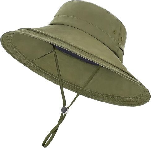 einskey upf 50+ قبعة شمس المرأة ، قبعة دلو عريضة للماء ، ثقب ذيل حصان ، قابل للتعبئة للبستنة على الشاطئ in Kuwait