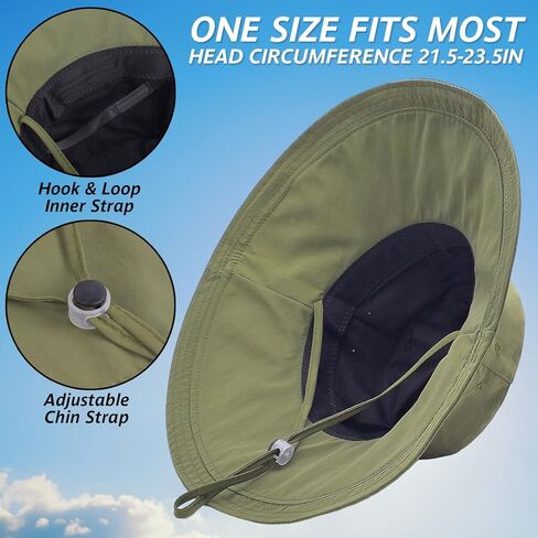 einskey upf 50+ قبعة شمس المرأة ، قبعة دلو عريضة للماء ، ثقب ذيل حصان ، قابل للتعبئة للبستنة على الشاطئ in Kuwait