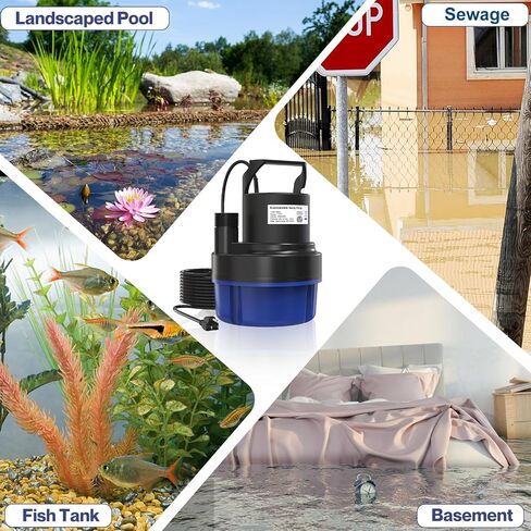 AgiiMan Submersible Water Pump, 2050GPH 1/2HP Portable Sump Pump for Pool Draining, Pool Cover Pump with 25 FT Power Cord in Saudi Arabia