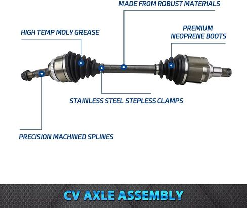 BODEMAN-2PC CV AXLE DRIVE ASSEMBLY لعام 2002-2009 Toyota Camry L4 2.4L (Exc. Hybrid) ، 2001-2007 Highlander 2.4L 2WD ، 2004-2008 Solara 2.4L W/Auto Trans. in Saudi Arabia