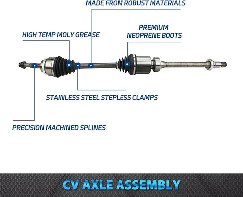 BODEMAN-2PC CV AXLE DRIVE ASSEMBLY لعام 2002-2009 Toyota Camry L4 2.4L (Exc. Hybrid) ، 2001-2007 Highlander 2.4L 2WD ، 2004-2008 Solara 2.4L W/Auto Trans. in Saudi Arabia