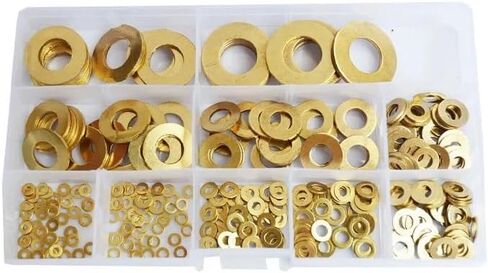 M2 M2.5 M3 M4 M5 M6 M8 M10 M12 M14 M16 M8 M20 M22 M24 304 Steel Flat Washer Spacer Sealing Ring Seal Brass Aluminium Pad Kit(304 M2-M10) in Saudi Arabia