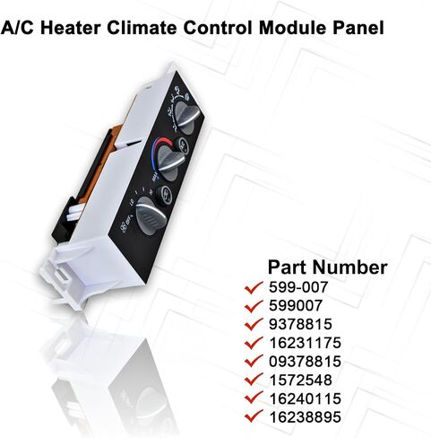 MuHize 599-007 A/C Heater Climate Control Module Panel, Fit for 1996-1999 Chevy GMC C1500 C2500 C3500 K1500 K2500 K3500 Truck Replace# 9378815 15-72548 15-72548 16231175 in Kuwait