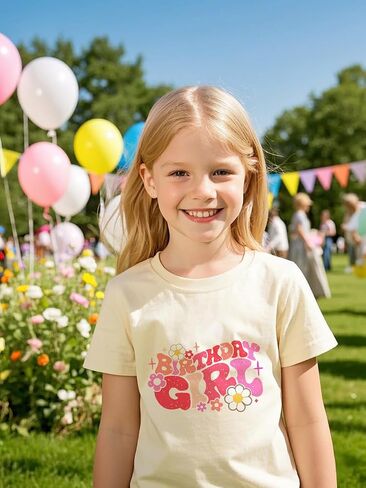 Birthday Girls Shirt 2nd 3rd 4th 5th 6th 7th 8th 9th Toddler Girl Birthday Outfit Kids Gift T-Shirts Party Tops in Kuwait