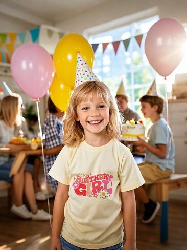 Birthday Girls Shirt 2nd 3rd 4th 5th 6th 7th 8th 9th Toddler Girl Birthday Outfit Kids Gift T-Shirts Party Tops in Kuwait