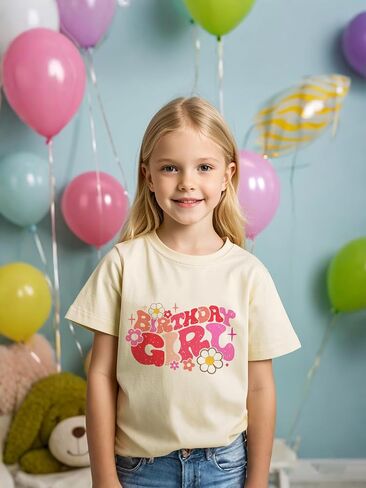 Birthday Girls Shirt 2nd 3rd 4th 5th 6th 7th 8th 9th Toddler Girl Birthday Outfit Kids Gift T-Shirts Party Tops in Kuwait