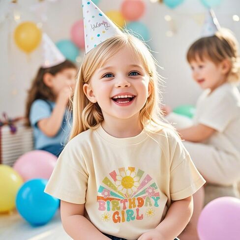 Birthday Girls Shirt 2nd 3rd 4th 5th 6th 7th 8th 9th Toddler Girl Birthday Outfit Kids Gift T-Shirts Party Tops in Kuwait