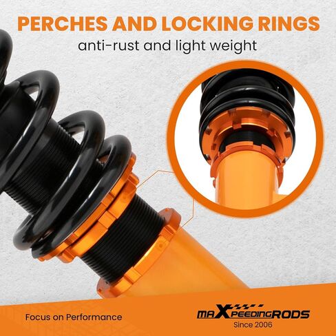 MaxPeedingrods Coilovers for Mitsubishi 3000GT 1991-1999 FWD ، مجموعة تعليق Coilover Adjustment Adjustment ، مجموعة التخفيض المسبق لخفض الذهب in Saudi Arabia
