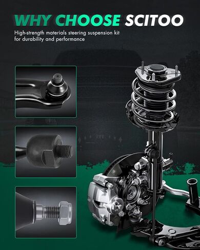 Scitoo 6PCS التعليق الأمامي مجموعة ROD INNER INNER INNER W/BOOT للفصل 2008-2017 لبويك جيب 2009-2017 ل CHEVY TRAVERS in Saudi Arabia