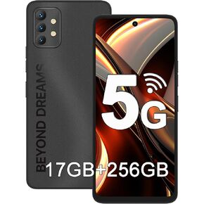هاتف UMIDIGI غير مقفل 5G، هاتف A13 PRO MAX 5G الذكي 17 جيجابايت + 256 جيجابايت أندرويد 12 مع شاشة كاملة 6.8 بوصة، كاميرا ثلاثية 64 + 5 + 5 ميجابكسل، MediaTek Dimensity 900,5150 مللي أمبير بطارية الهواتف الذكية، WIFI 6.0، الضمان in Saudi Arabia