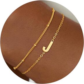 Gold Initial Bracelets for Woemn Girls - 18K Gold Plated Layered Initial Letter Bracelets Teen Girls Gifts for 5 6 7 8 9 10 Year Old Girl Birthday Gifts Gold Bracelet for Women in Kuwait