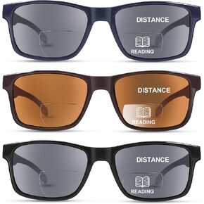 LADEESSE 3 Pack Bifocal Reading Sunglasses For Men/Women - Fashion UV400 Sunglasses With Readers Built In Sun Outdoor in Saudi Arabia