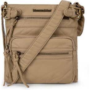 Montana West Crossbody Bag for Women Soft Washed Leather Multi Pocket Shoulder Purses in Kuwait