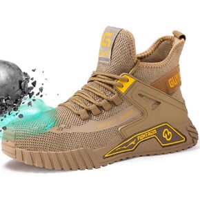 Steel Toe Shoes for Men Work Safety Shoes Industrial Construction Shoes Mid Cut Industrial Boot Work Sneakers Comfortable Lightweight Safety Shoes for Work in Saudi Arabia
