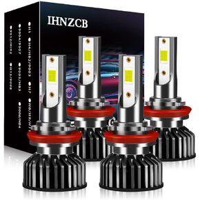 Fit For Nissan Altima 2007-2018 LED Headlight Bulbs, H11 H9 High and Low Beam Headlight Combo Bulbs Kit, 20000LM 6000K Cool White 4PCS in Kuwait