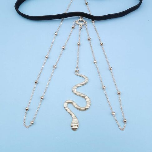 Punk Layered Snake Leg Chain Vintage Snake Thigh Leg Chain Multi Layering Thigh Chain Summer Leg Thigh Chain Punk Serpent Body Chain Rave Bikini Thigh Body Chain Jewelry for Women and Girls in Saudi Arabia
