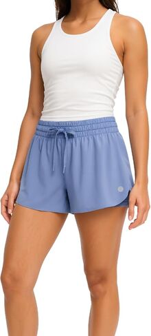 Harmony and Balance 2-in-1 Flowy Athletic Shorts with Built-in Liner for Women, Quick-Dry, Running, Yoga, Gym, Tennis Shorts in Saudi Arabia