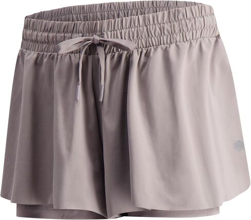 Harmony and Balance 2-in-1 Flowy Athletic Shorts with Built-in Liner for Women, Quick-Dry, Running, Yoga, Gym, Tennis Shorts in Kuwait