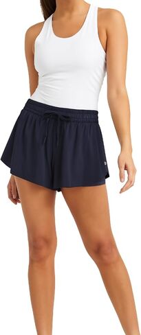 Harmony and Balance 2-in-1 Flowy Athletic Shorts with Built-in Liner for Women, Quick-Dry, Running, Yoga, Gym, Tennis Shorts in Kuwait