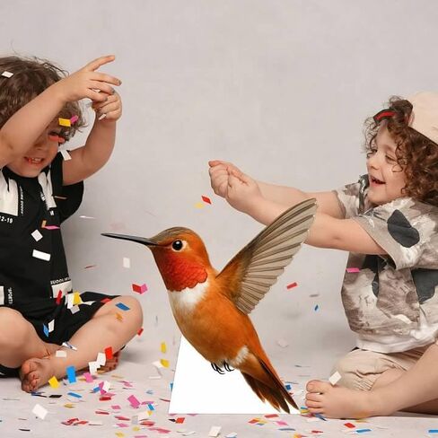 Hummingbird Cardboard Cutout – 1FT Realistic Hummingbird Standee for Parties, Events & Nature Displays, Style 2, 1PC in Kuwait