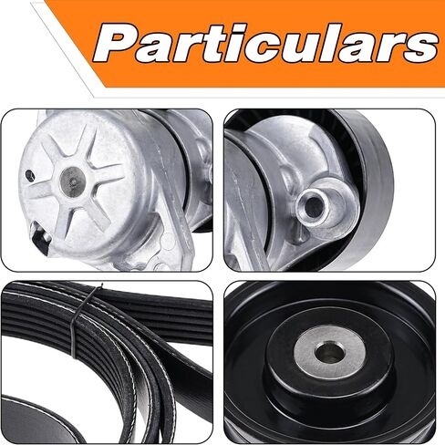 Engine Drive Belt Tensioner & Idler Pulley Belt Tensioner Kit Fit for Mercedes-Benz C230 C280 C300 C350 CLK350 E350 GL450 ML350 ML550 S550 SLK350 2005-2011.Replaces# 2722021419 2722000270 6pk2404 in Saudi Arabia