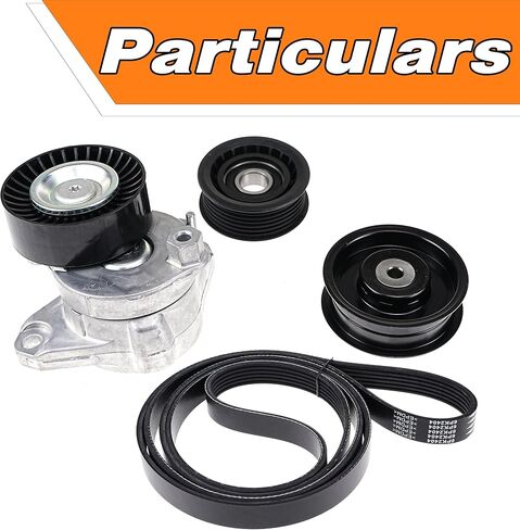 Engine Drive Belt Tensioner & Idler Pulley Belt Tensioner Kit Fit for Mercedes-Benz C230 C280 C300 C350 CLK350 E350 GL450 ML350 ML550 S550 SLK350 2005-2011.Replaces# 2722021419 2722000270 6pk2404 in Saudi Arabia