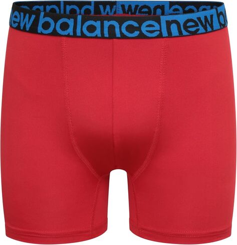 New Balance Boys' 3.5" Underwear, Performance Boxer Briefs (4 Pack), Electric Thunderbolt Camo/Electric Indigo/Magnet/Black, Large in Kuwait