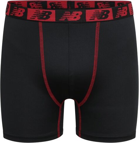 New Balance Boys' 3.5" Underwear, Performance Boxer Briefs (4 Pack), Electric Thunderbolt Camo/Electric Indigo/Magnet/Black, Large in Kuwait