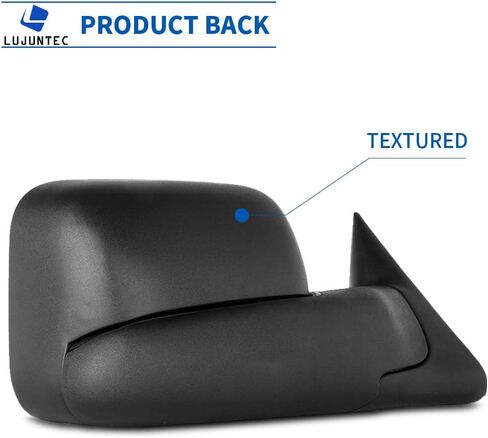 LUJUNTEC Tow Mirror Replacement fit for 2002-2008 For Dodge For Ram 1500 2003-2009 For Dodge For Ram 2500/3500 Pickup Towing Mirror Passenger Right Side Power Adjusted Heated No Turn Signal Light in Saudi Arabia