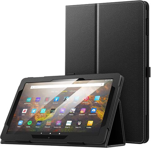 MoKo Case Fits All-New Amazon Kindle Fire HD 10 & 10 Plus Tablet (11th Generation, 2021 Release) 10.1" - Slim Folding Stand Cover with Auto Wake/Sleep, Indigo in Saudi Arabia
