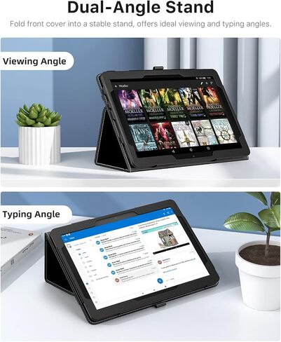 MoKo Case Fits All-New Amazon Kindle Fire HD 10 & 10 Plus Tablet (11th Generation, 2021 Release) 10.1" - Slim Folding Stand Cover with Auto Wake/Sleep, Indigo in Saudi Arabia