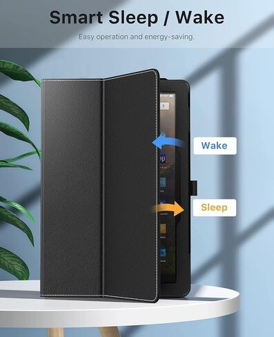 MoKo Case Fits All-New Amazon Kindle Fire HD 10 & 10 Plus Tablet (11th Generation, 2021 Release) 10.1" - Slim Folding Stand Cover with Auto Wake/Sleep, Indigo in Saudi Arabia
