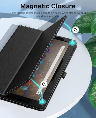 MoKo Case Fits All-New Amazon Kindle Fire HD 10 & 10 Plus Tablet (11th Generation, 2021 Release) 10.1" - Slim Folding Stand Cover with Auto Wake/Sleep, Indigo in Saudi Arabia