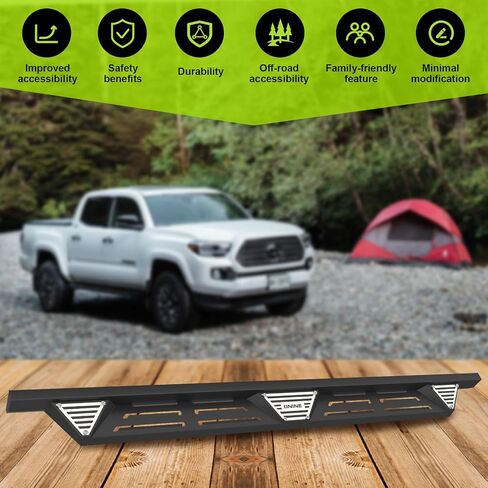 ONINE Running Boards Compatible for 2019-2025 Chevy Silverado/Gmc Sierra 1500, 2020-2025 Chevy Silverado/Gmc Sierra 2500HD 3500HD Crew Cab Drop Side Step Nerf Bar Rock Slider, Textured Black in Saudi Arabia