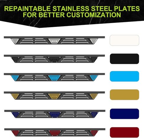 ONINE Running Boards Compatible for 2019-2025 Chevy Silverado/Gmc Sierra 1500, 2020-2025 Chevy Silverado/Gmc Sierra 2500HD 3500HD Crew Cab Drop Side Step Nerf Bar Rock Slider, Textured Black in Saudi Arabia