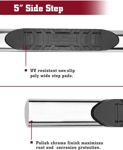 TAC Arrow 5 "لوحات تشغيل متوافقة مع 2019-2023 Ford Ranger Supercrew Cab Truck Side Steps Rails على الطرق الوعرة الملحقات الألمنيوم الأسود 2PCs in Saudi Arabia