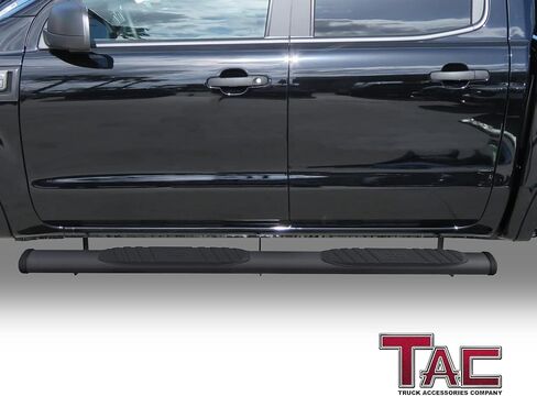 TAC Arrow 5" Running Boards Compatible with 2019-2023 Ford Ranger SuperCrew Cab Truck Side Steps Rails Off-Road Accessories Aluminum Texture Black 2pcs in Saudi Arabia