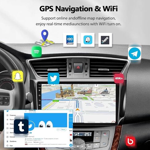 [1G+32G] Android 13 Car Stereo for Nissan Sentra 2013-2017 with GPS Navigation Head Unit Bluetooth Car Radio 10.1 Inch HD Touchscreen Mirror Link WiFi FM/RDS Radio USB SWC+Backup Camera Mic in Saudi Arabia