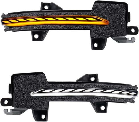 Compatible with Honda Accord 2018-2022 Amber Full LED Strip Sequential Flash Side Wing Mirror LED Dynamic Turn Signal Light Fits OE 34350TVAA01 34300TVAA01 (Smoke Lens, Honda Accord 2018-2022) in Kuwait