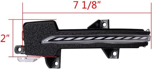 Compatible with Honda Accord 2018-2022 Amber Full LED Strip Sequential Flash Side Wing Mirror LED Dynamic Turn Signal Light Fits OE 34350TVAA01 34300TVAA01 (Smoke Lens, Honda Accord 2018-2022) in Kuwait